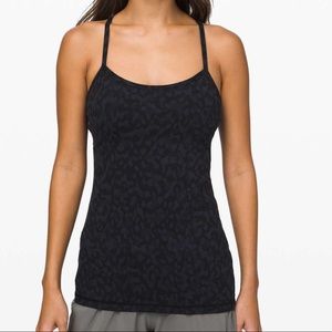 Lululemon Power Y Tank size 4 - Formation Camo / Deep Coal